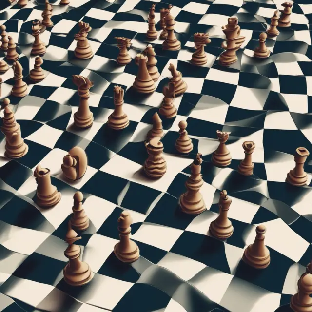 An image of a chessboard with vices (alcohol, tobacco, gaming, and defense industries) as pieces, symbolizing the ethical dilemma of Vice Global Fund investments.