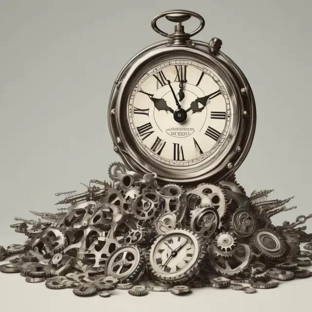 A vintage clock with shifting gears represents the age and evolving risk of different mortgage-backed securities