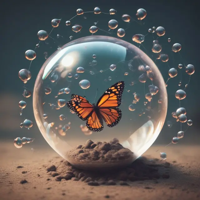 An image of a butterfly flying out of an influencer