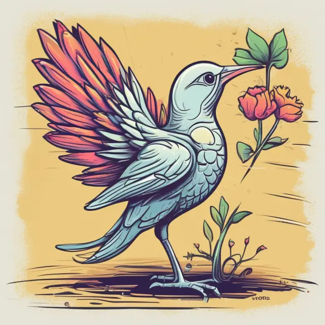Seedling growing on a social media bird, representing the growth of viral marketing campaigns