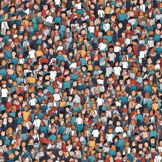 Users creating and sharing content pieces on viral websites, forming a vibrant, ever-changing mosaic