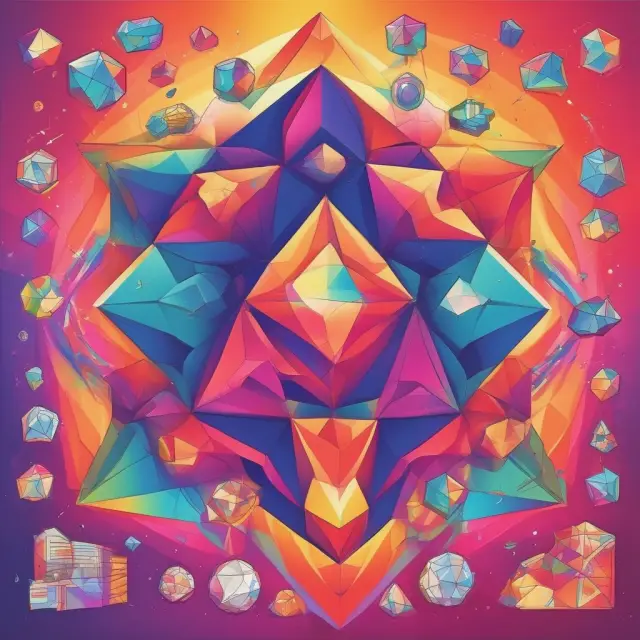 A kaleidoscope showcasing various forms of viral content - videos, images, articles, infographics, and social media posts - each embodying human emotions