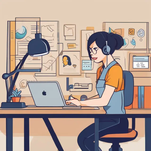 A virtual assistant connecting businesses to skilled remote workers, symbolizing efficient collaboration and cost savings