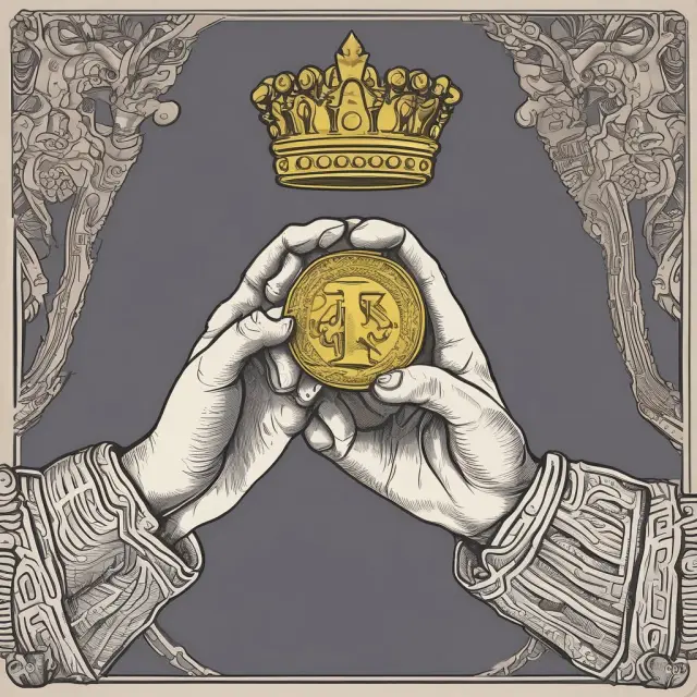 Visualization of free-to-play and pay-to-win gaming models with golden coins and crowns symbolizing virtual goods