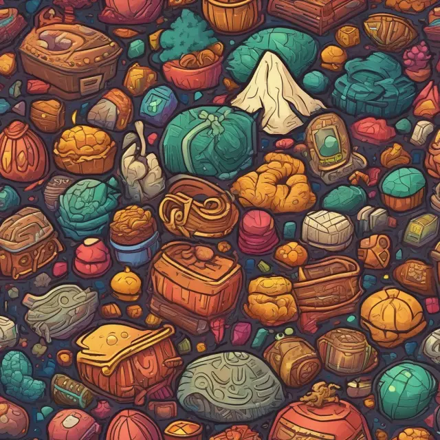 A bustling virtual marketplace with users exchanging rare virtual items and in-app purchases to enhance gaming experiences