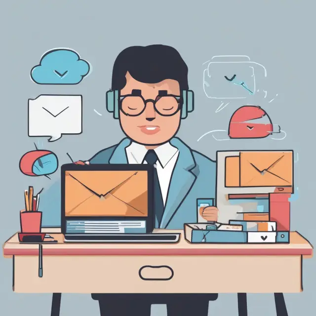 Virtual office services: mailing address, phone answering, and videoconferencing depicted as a professional mailbox, ringing phone, and video call icon.