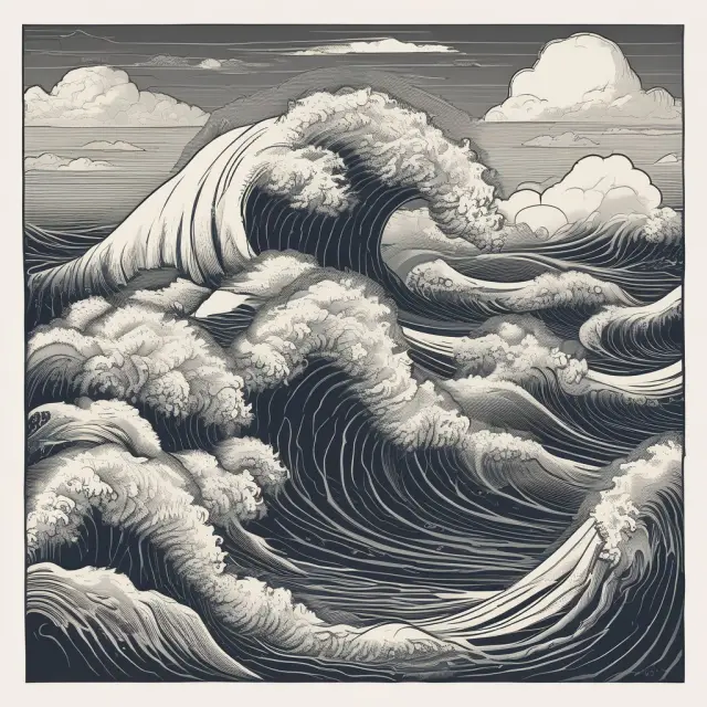 Image of visible supply (waves) influencing the direction of an underlying current representing invisible supply, within a futures market setting