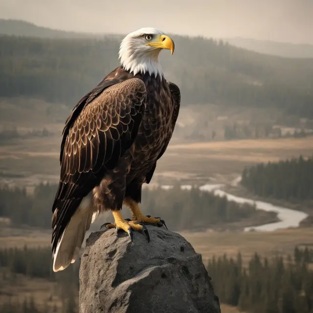 An eagle perched above the market, overlooking a terrain with fluctuating municipal bond issuances represented by mountains and valleys. Visible supply is denoted as the height of each peak.