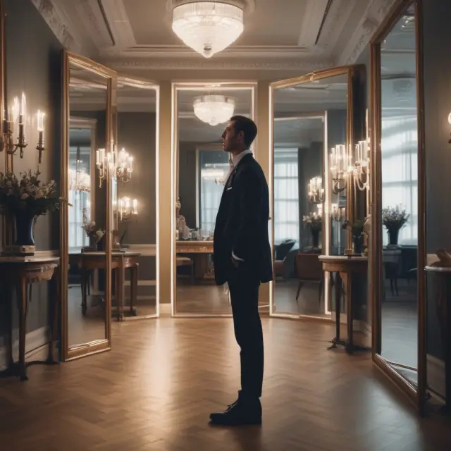 An investor pondering market dynamics next to a reflection of visible supply indicators