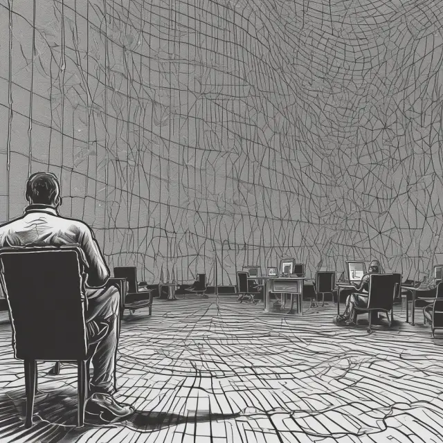 A bustling marketplace filled with traders weaving intricate webs of anticipation as they negotiate options on the VIX index, symbolizing stock market volatility