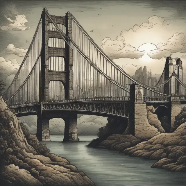 An image of two market scenes juxtaposed - one fearful with high VIX value and another calm with low VIX value. Bridging them is a winding river representing the ever-changing VIX index.