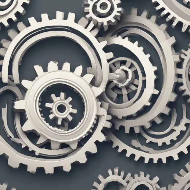 IT and healthcare gears intertwined, representing vocational degrees fueling career growth.