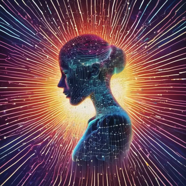 Visualization of voice being transformed into digital packets and traveling through networks