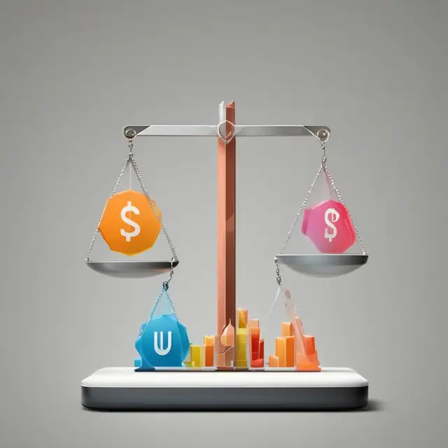 Scale balances credit score with refund symbol
