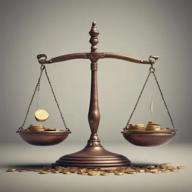 Scale illustrating the delicate balance of funds in a voided transaction, emphasizing its reversibility