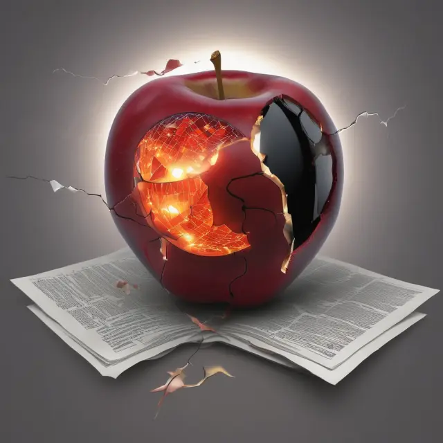 An image of a fractured apple symbolizing voidable freemium contracts and a solar eclipse representing disputed deals with Vivint Solar