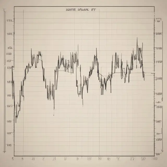 A pendulum illustrating the difference between forecasted volatility and implied volatility, with both values displayed as numbers on either side.