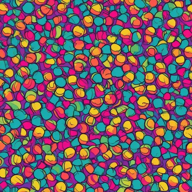 A kaleidoscopic volatility smile, visualizing how implied volatility changes with varying strike prices
