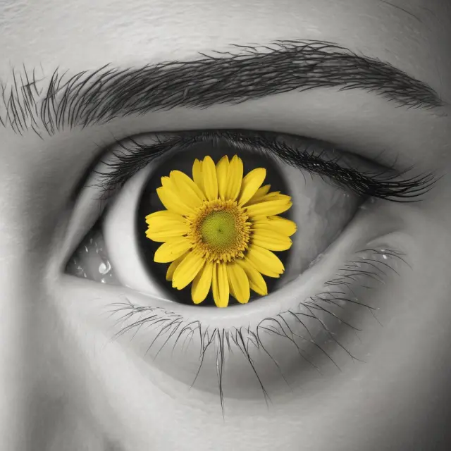Image of a volatility smile, where options are depicted as petals on a flower. The graph illustrates the increase in implied volatility for both ITM and OTM options compared to ATM ones.