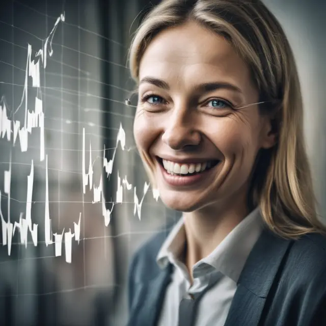 A volatility smile graph with interconnected economic indicators, supply and demand curves, and underlying asset price lines illustrating their impact