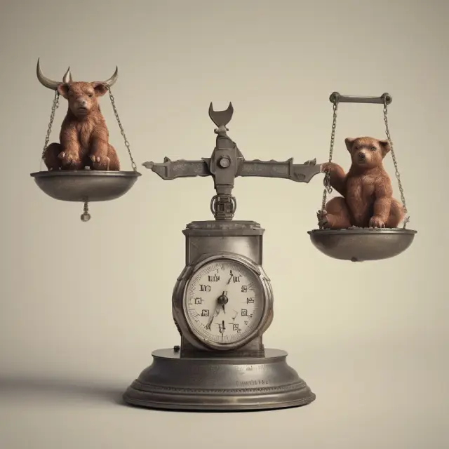 Bulls and bears measuring Positive Volume Index (PVI) values on a traditional, weighted scale