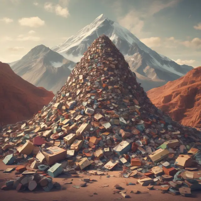 Image: Giant scales overflowing with car spare parts, representing threshold volume discounts