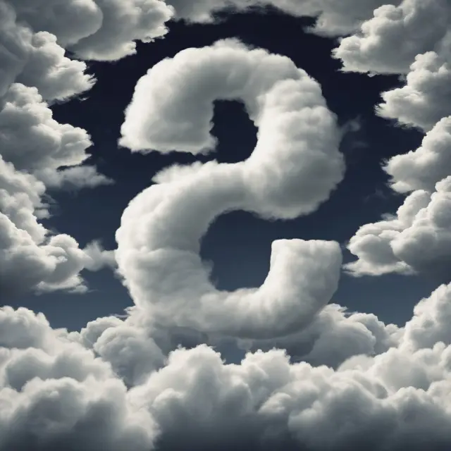 Storm clouds converging to form a dollar sign, representing the grouped buying power leading to package volume discounts
