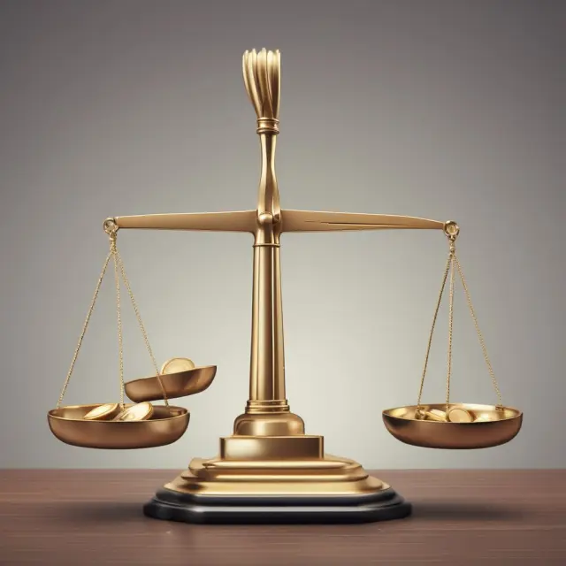 Golden coins on a balance scale representing bulk purchases, with price tags for negotiation context