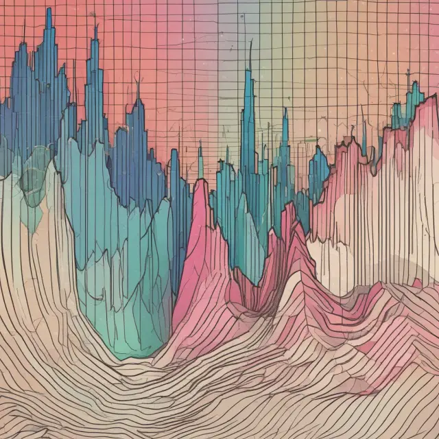 A visualization of volume waves confirming stock price movements, reversals and breaks in support or resistance
