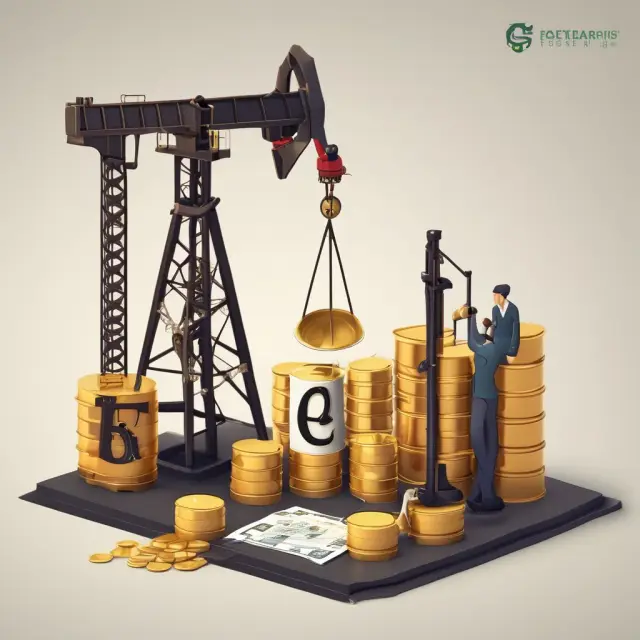 Golden barrels of oil poured from a rig represent VPP revenues flowing to the buyer