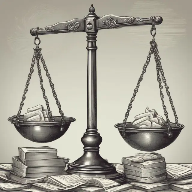 Two scales balanced with 