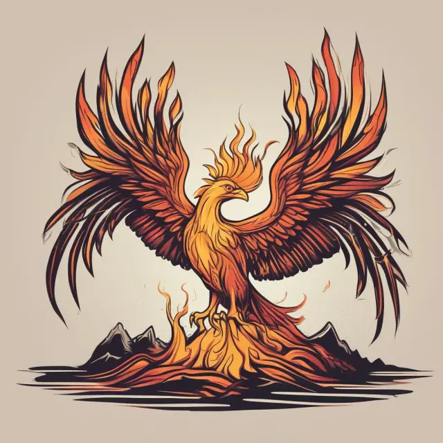 A Phoenix rising from flames signifies the rebirth and hope for financial recovery after a voluntary foreclosure