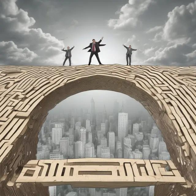 Institutional investors managing risks in a maze of mortgage-backed securities, balancing potential gains and losses