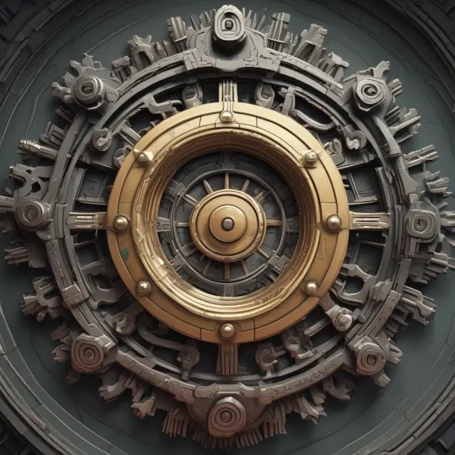 A metaphorical image of a wheel with interconnected gears symbolizing securitization and voluntary liens.