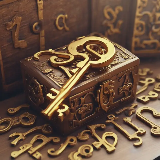 Golden key opening a chest containing question marks, representing the frequently asked questions about voluntary liens.