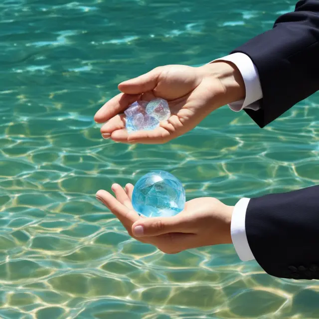Shareholder pearls melting into creditor