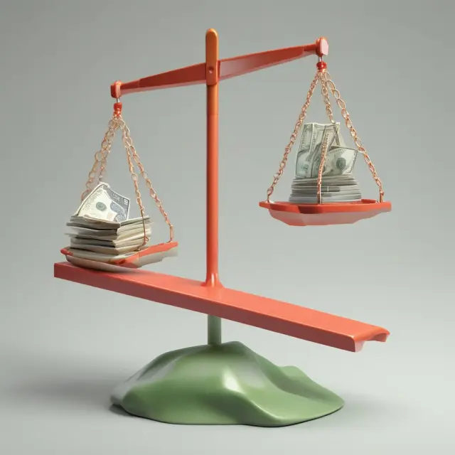 A scale illustrating the balance between insurance reserves for stability and investment opportunities, symbolizing the complex decision faced by insurers.