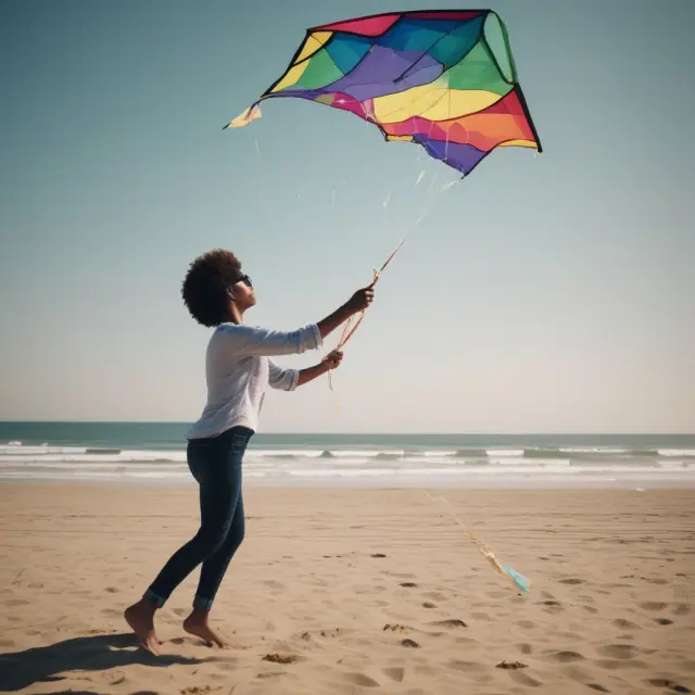 An agile kite representing insurance companies gracefully adapting to principle-based reserving regulations, flying above the ever-changing regulatory landscape