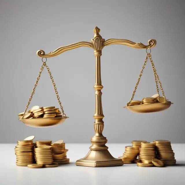 Insurance policy on scale with gold coins symbolizing voluntary reserves