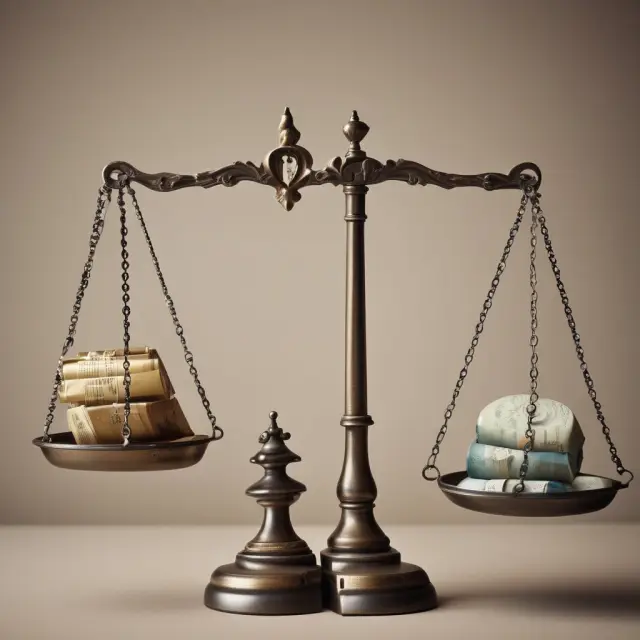 Two balancing scales represent economic protectionism (VER) and voluntary import expansions (VIE), symbolizing the contrasting impacts on trade and competition.