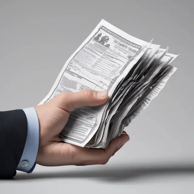 Trusting hand holding transparent tax returns, representing individual taxpayers