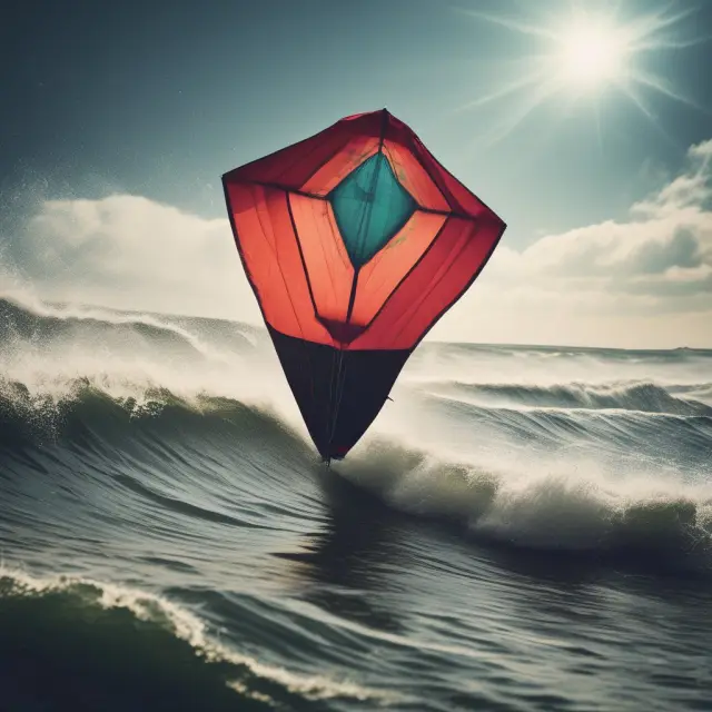 A visual representation of Vega as volatility waves influencing the shape of a delta kite, signifying its importance in understanding option price behavior