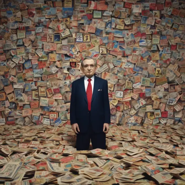 Bush Sr. standing at a crossroads with voodoo dolls of Reaganomics policies
