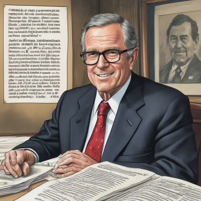 Image of George H.W. Bush evolving from skepticism towards Reaganomics to embracing it as VP and later president