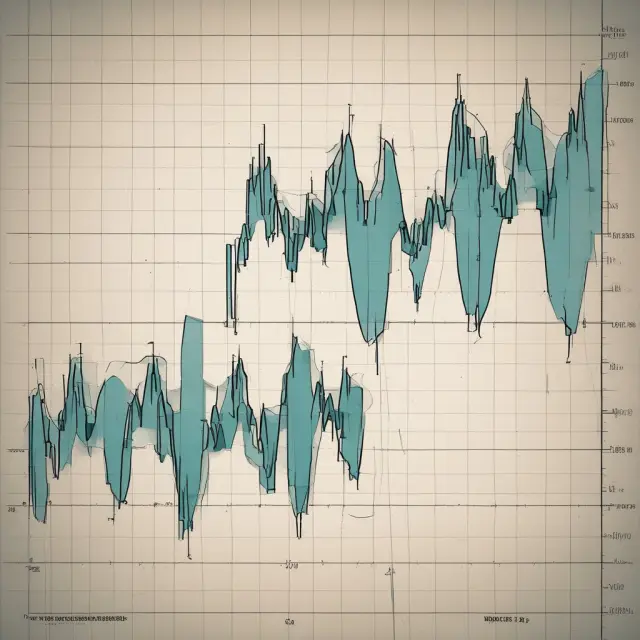 A vortex indicator depicting bullish VI+ line cross above bearish VI- line (buy/sell signals)