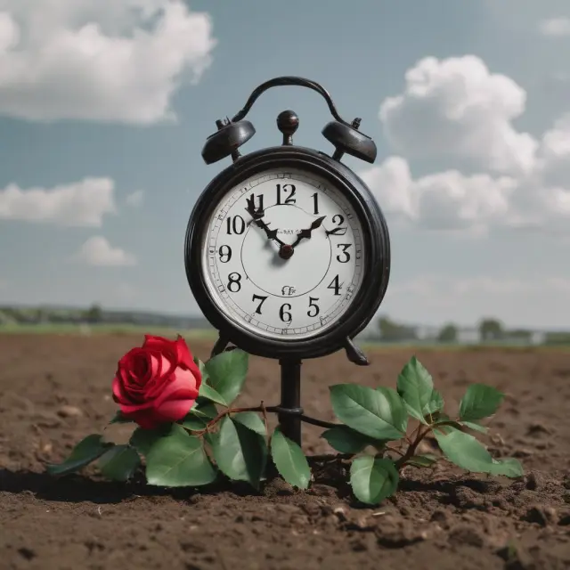 Clock representing tenure and a renewable rosebush illustrating options for extension in a voting trust scenario