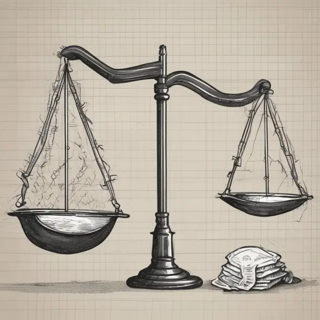 Image of scales balanced between