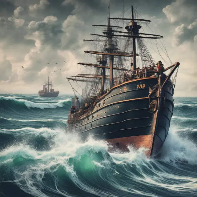 Sage sailor with VPT chart, navigating portfolio through stock market waves
