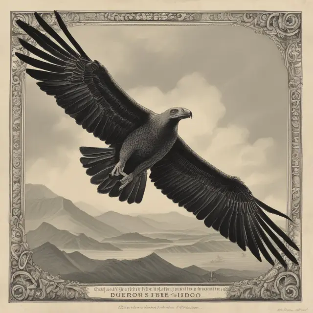 Vulture flying above Puerto Rico with distressed bonds; illustrating vulture funds