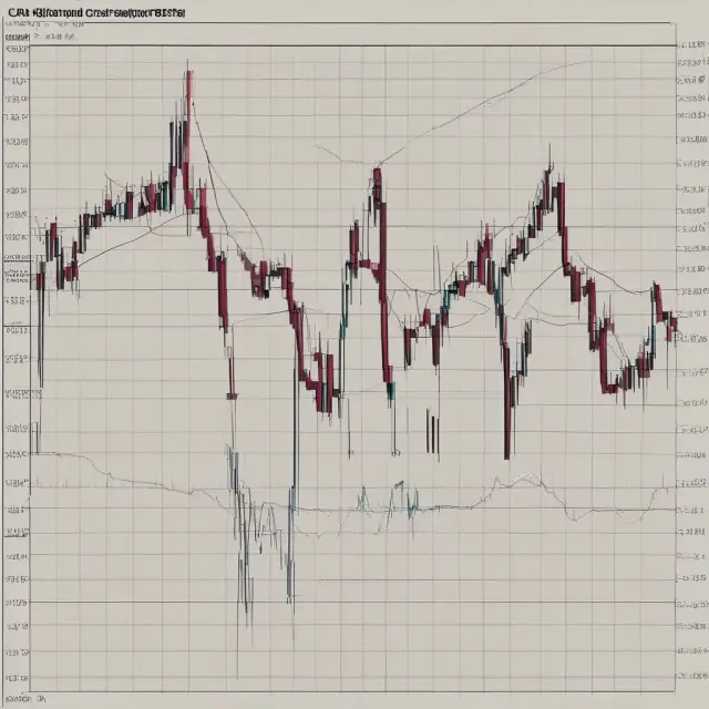 Graph showing a VWAP cross intersecting trendlines influenced by dynamic volume waves